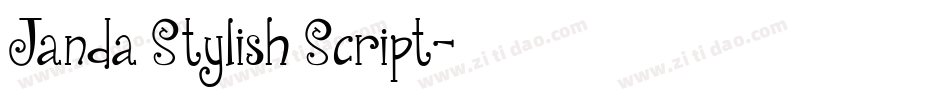 Janda Stylish Script字体转换